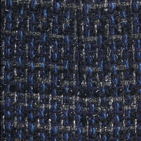 Veronica Beard Navy Cooke Dickey Metallic Lurex Tweed Jacket Blazer - Picture 5 of 11